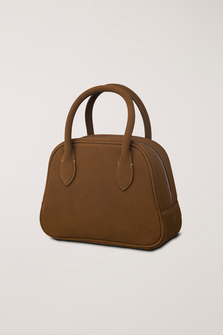 SUEDE BOSTON TOTE BAG CAMEL