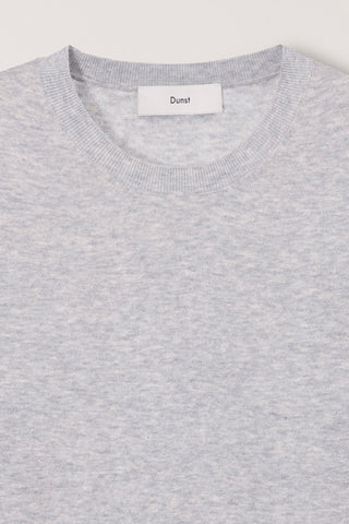 UNISEX LINEN CREWNECK KNIT MELANGE GREY