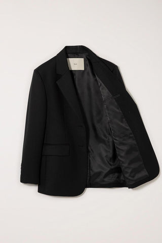ESSENTIAL 2 BUTTON WOOL BLAZER BLACK