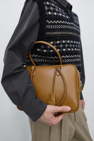 CLASSIC 28 LEATHER BAG TAN