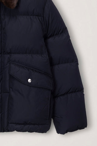UNISEX COLLARED GOOSE DOWN JACKET BLACK