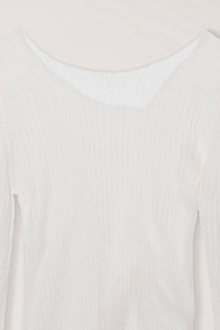 2-WAY SHIRRING KNIT TOP IVORY