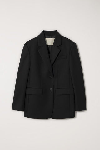 ESSENTIAL 2 BUTTON WOOL BLAZER BLACK