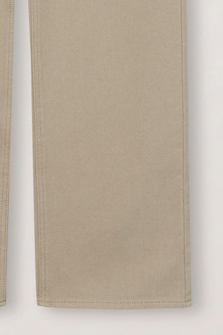 BRUSHED STRAIGHT JEANS BEIGE