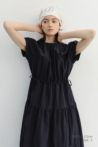 HALF SLEEVE DRESS DEEP NAVY