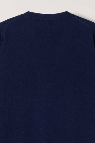 UNISEX V-NECK CARDIGAN BLUE NAVY
