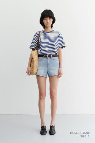 MINI DENIM SHORTS LIGHT BLUE