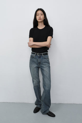 REFINED FLARED JEANS CLASSIC BLUE