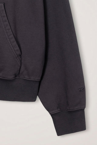 UNISEX GARMENT DYED HOODIE BLACK