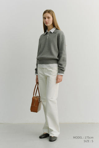 90S WIDE LEG NEW JEANS CREAM WHITE