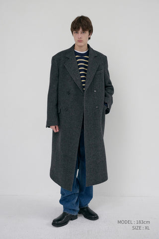 UNISEX STRIPED CHUNKY SWEATER NAVY