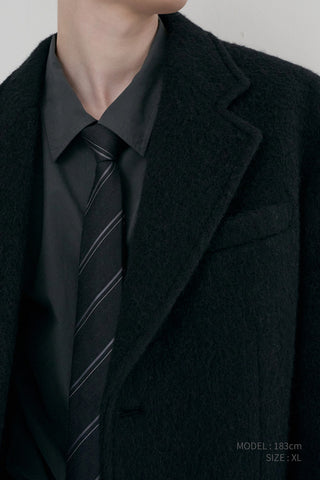 UNISEX ALPACA BLAZER COAT BLACK