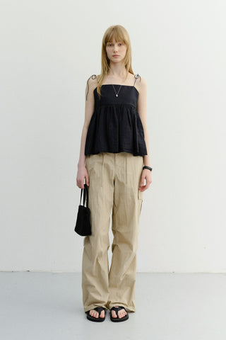 UTILITY PARACHUTE PANTS BEIGE