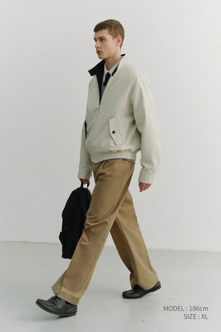 UNISEX MODERN HARRINGTON JACKET CREAM