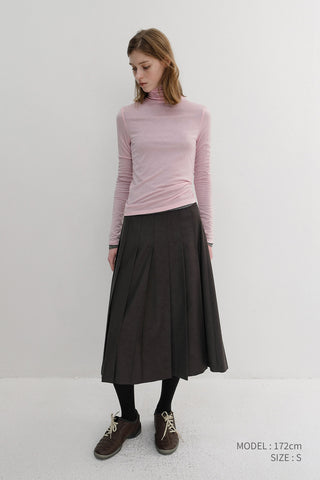 ESSENTIAL ROLL NECK TOP SOFT PINK