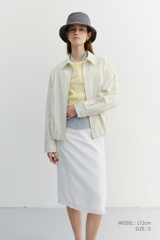 CROPPED SLIM TOP LEMON