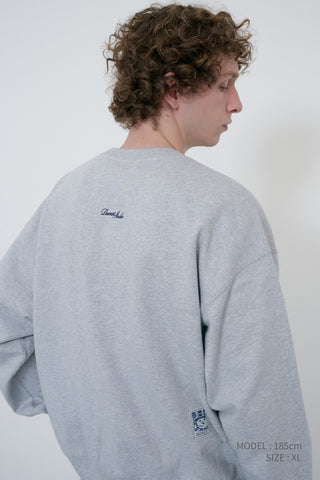 UNISEX PIXEL SWEATSHIRT MID MELANGE GREY