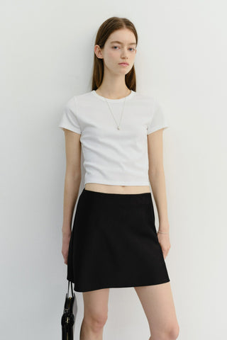 CROPPED SLIM TOP WHITE