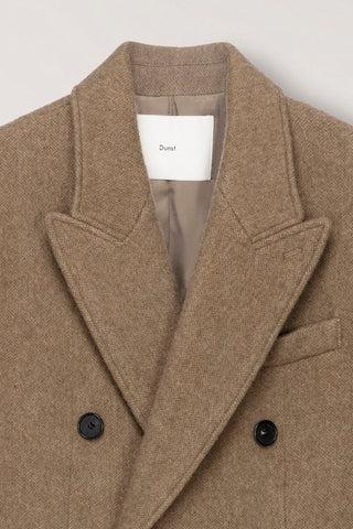 UNISEX TAILORED DOUBLE-BREASTED COAT CAMEL