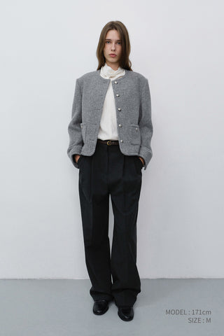 CLASSIC TWEED JACKET MELANGE GREY