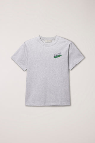 UNISEX SUMMER HOLIDAY SURF BOARD T-SHIRT LIGHT MELANGE GREY