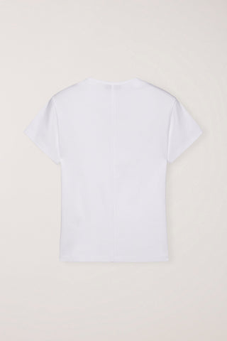 V-NECK SLIM TOP OFF WHITE