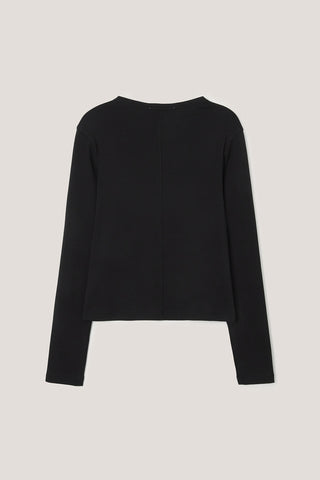 UNISEX HENLEY-NECK T-SHIRT BLACK