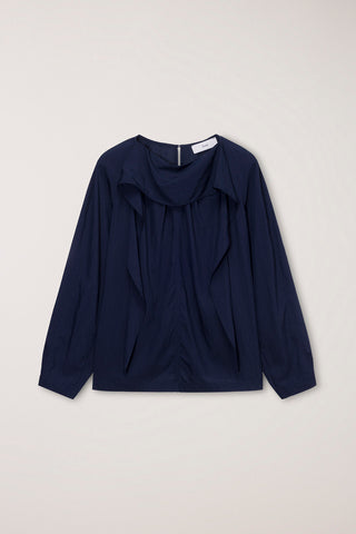 TIE BLOUSE NAVY