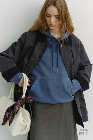 UNISEX COTTON CHORE JACKET INDIGO NAVY