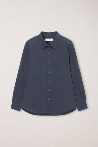 UNISEX REFINED COTTON SHIRT WASHED BLACK