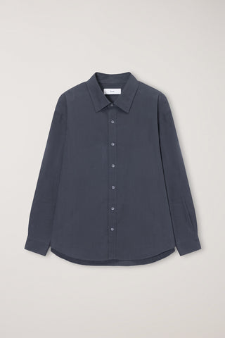 UNISEX REFINED COTTON SHIRT WASHED BLACK