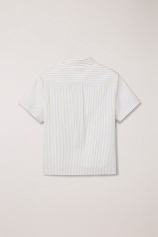 UNISEX HOLIDAY STRIPED SHIRT CREAM STRIPE