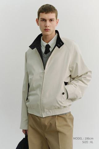 UNISEX MODERN HARRINGTON JACKET CREAM