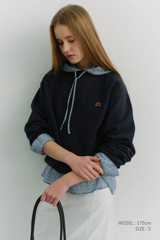UNISEX DUNST LOGO CREASE SWEATSHIRT FRENCH NAVY