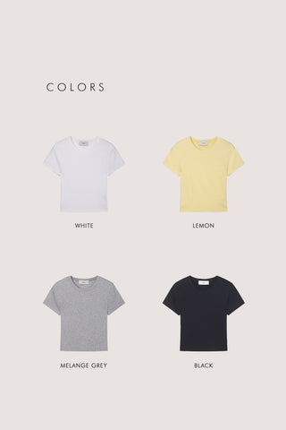 CROPPED SLIM TOP LEMON