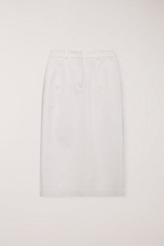 H-LINE COTTON LONG SKIRT OFF WHITE