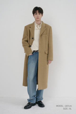 UNISEX HIGH NECK BUTTON CARDIGAN CREAM