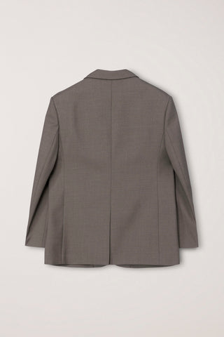 UNISEX CLASSIC 3 BUTTON WOOL BLAZER KHAKI BEIGE