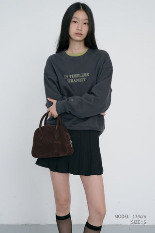 UNISEX SLOGAN SWEATSHIRT CHARCOAL GREY