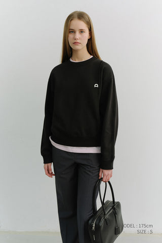 UNISEX DUNST LOGO CREASE SWEATSHIRT BLACK