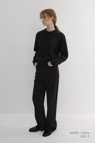 BRUSHED STRAIGHT JEANS BLACK