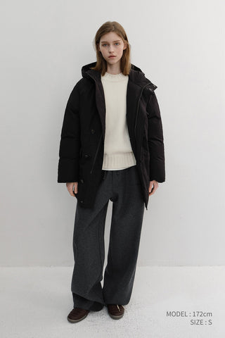 UNISEX JERSEY WIDE PANTS CHARCOAL GREY