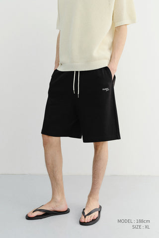 UNISEX LOGO SWEAT SHORTS BLACK