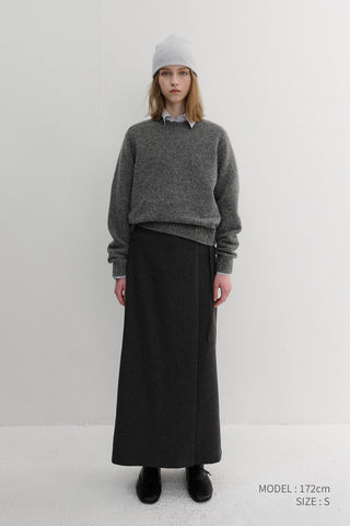 UNISEX SHAGGY DOG SWEATER MELANGE GREY