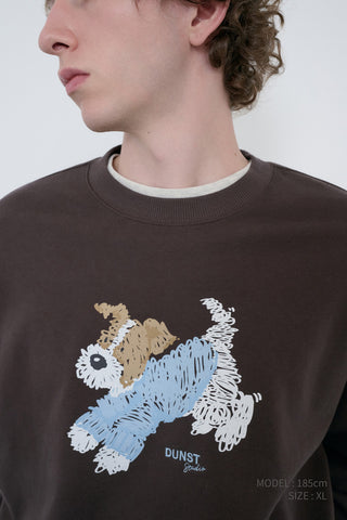 UNISEX PUPPY SWEATSHIRT BROWN