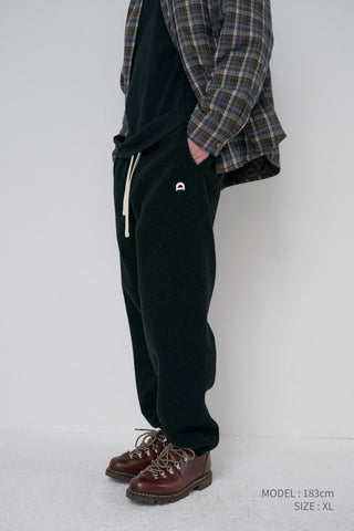 UNISEX BOUCLE JOGGER PANTS BLACK