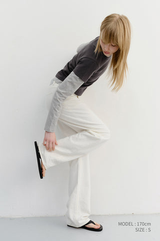 SUMMER STRAIGHT JEANS ECRU