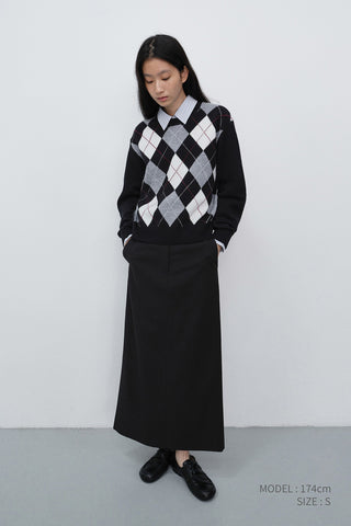 H-LINE LONG SKIRT BLACK