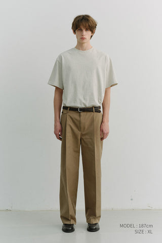 UNISEX LOOSE T-SHIRT OATMEAL MELANGE