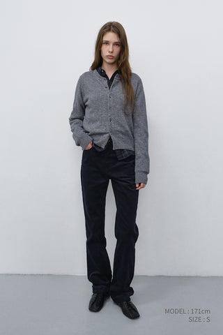 ESSENTIAL STRAIGHT CORDUROY JEANS NAVY